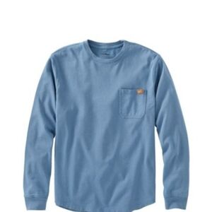 LL Bean Men's BeanBuilt Cotton Pocket Tee Size Med Tall